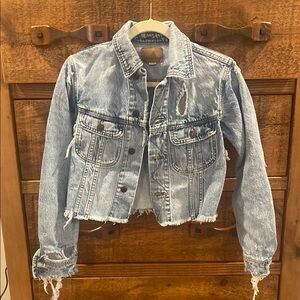 American Eagle Cropped Denim Jacket, XSmall
